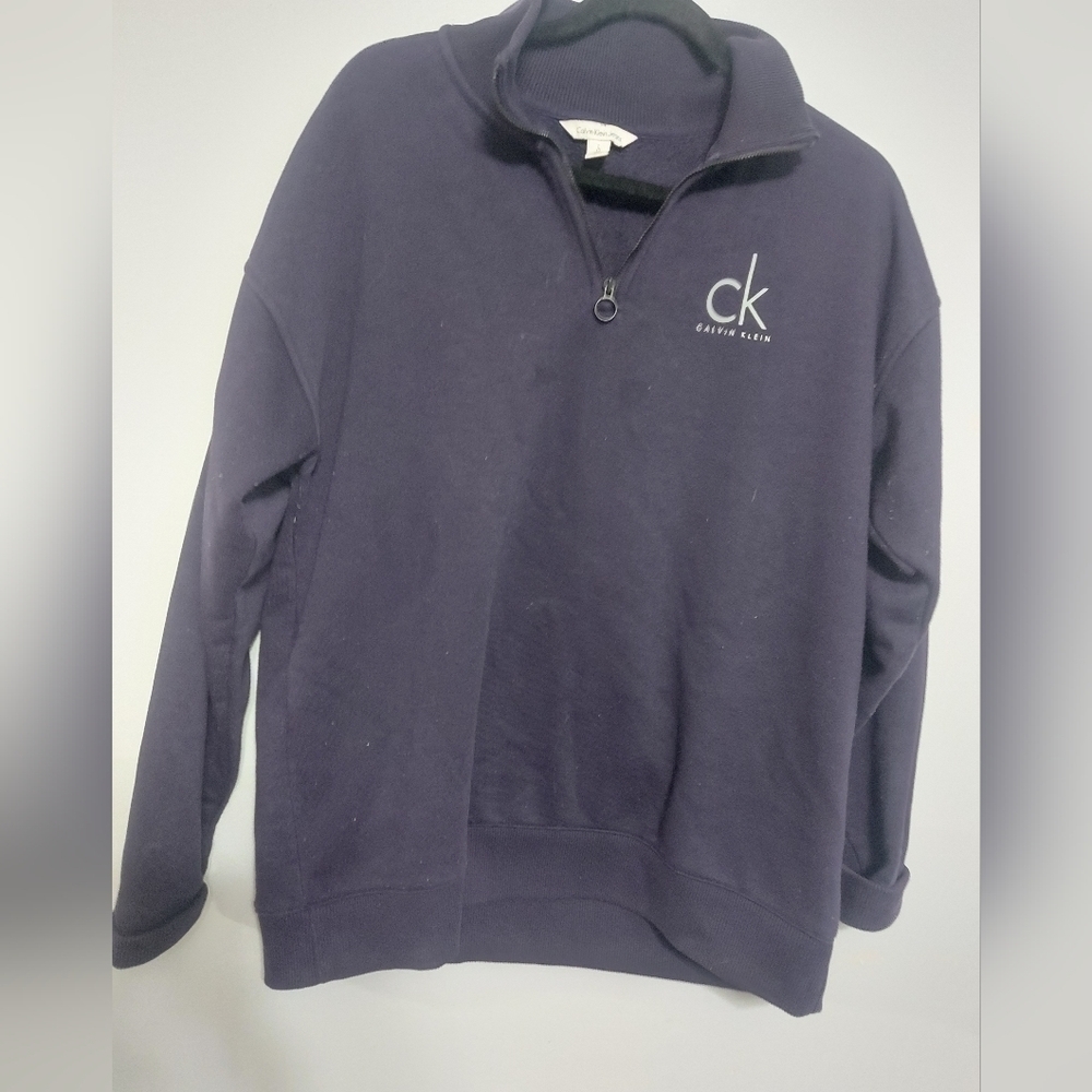Calvin Klein creneck sweater large purple/blue